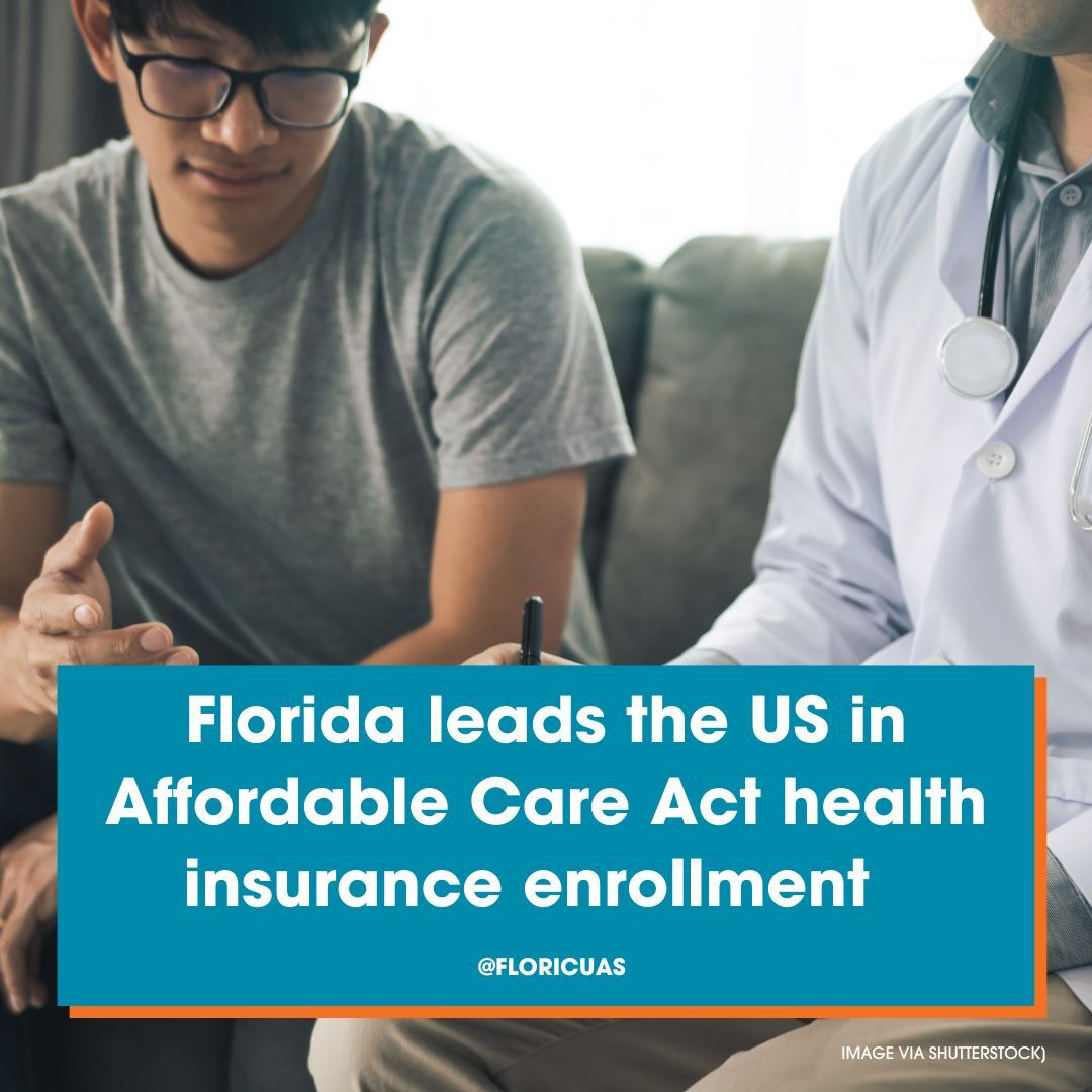🧵(1/5) Florida leads the nation in health insurance enrollment through the #AffordableCareAct (ACA)–popularly known as Obamacare– with 3.2 million residents enrolled in 2023, according to  federal data. That’s 500,000 more people getting coverage via the ACA than last year.