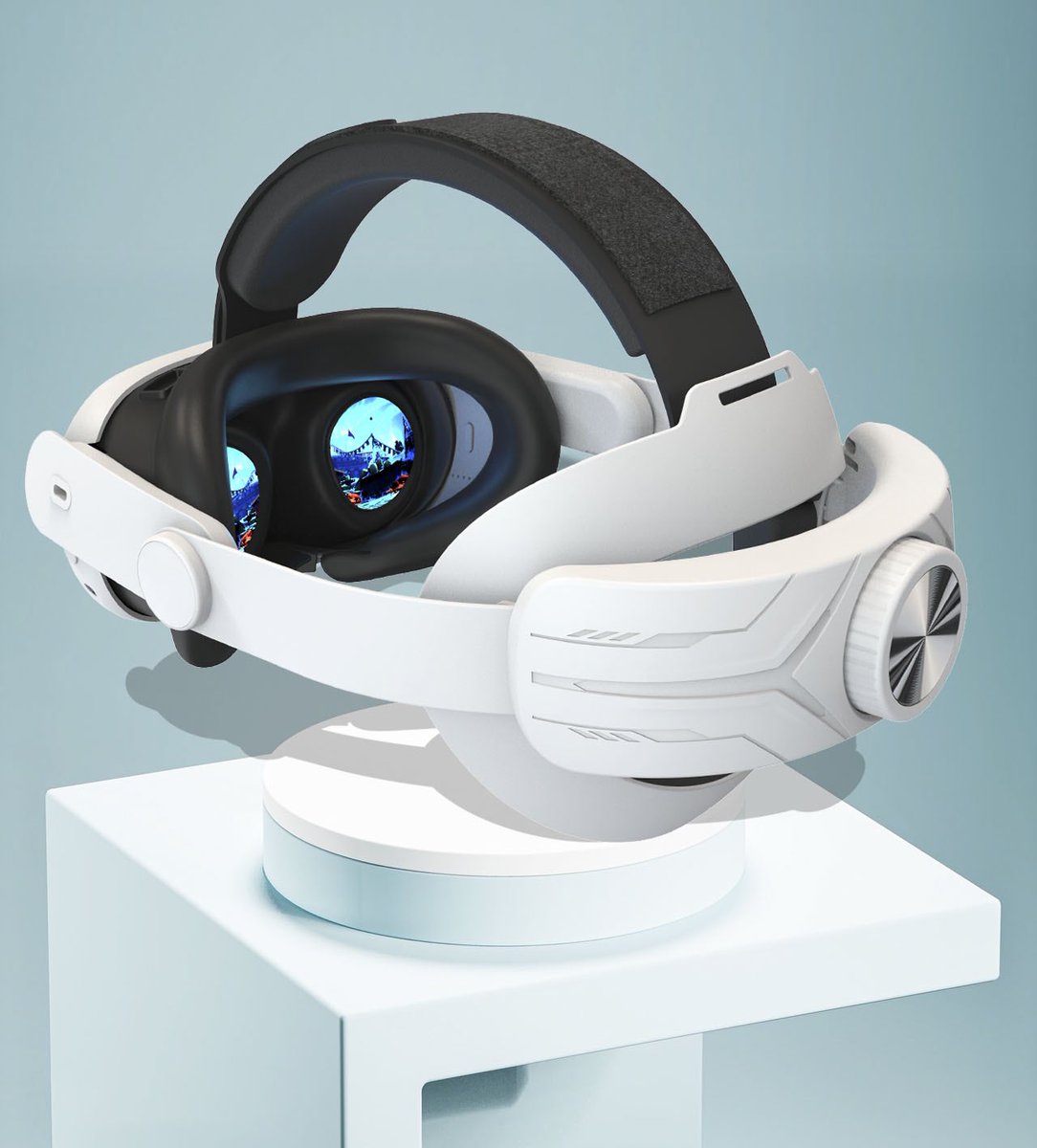 #Quest3 Adjustable headset White
🔥Wider and thicker foam enhances comfort.
 💪#VR #vraccessories