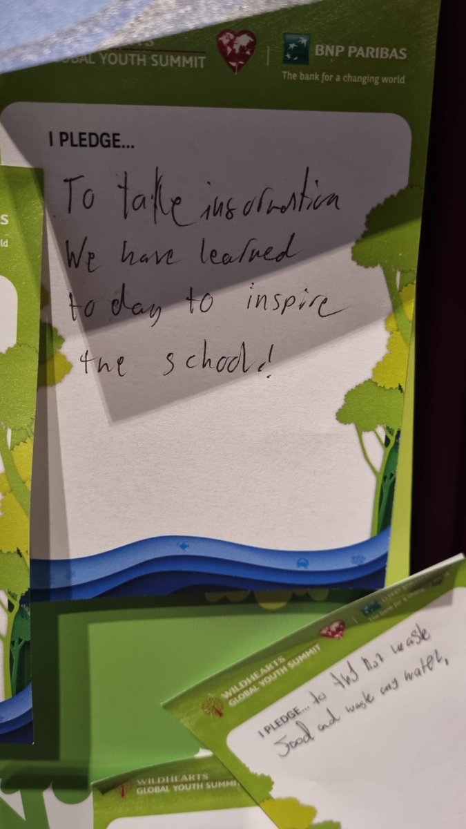 Tara Foy (@miss_foy) on Twitter photo Just some of the pledges made by the fantastic young people at today's <a href="/WildHeartsGroup/">WildHearts Group</a> Global Youth Summit. Great to share how sustainable finance <a href="/BNPParibas/">BNP Paribas Group</a> is contributing a better future and we definitely had some future colleagues in the room! #SDG17 in action! Just some of the pledges made by the fantastic young people at today's <a href="/WildHeartsGroup/">WildHearts Group</a> Global Youth Summit. Great to share how sustainable finance <a href="/BNPParibas/">BNP Paribas Group</a> is contributing a better future and we definitely had some future colleagues in the room! #SDG17 in action!