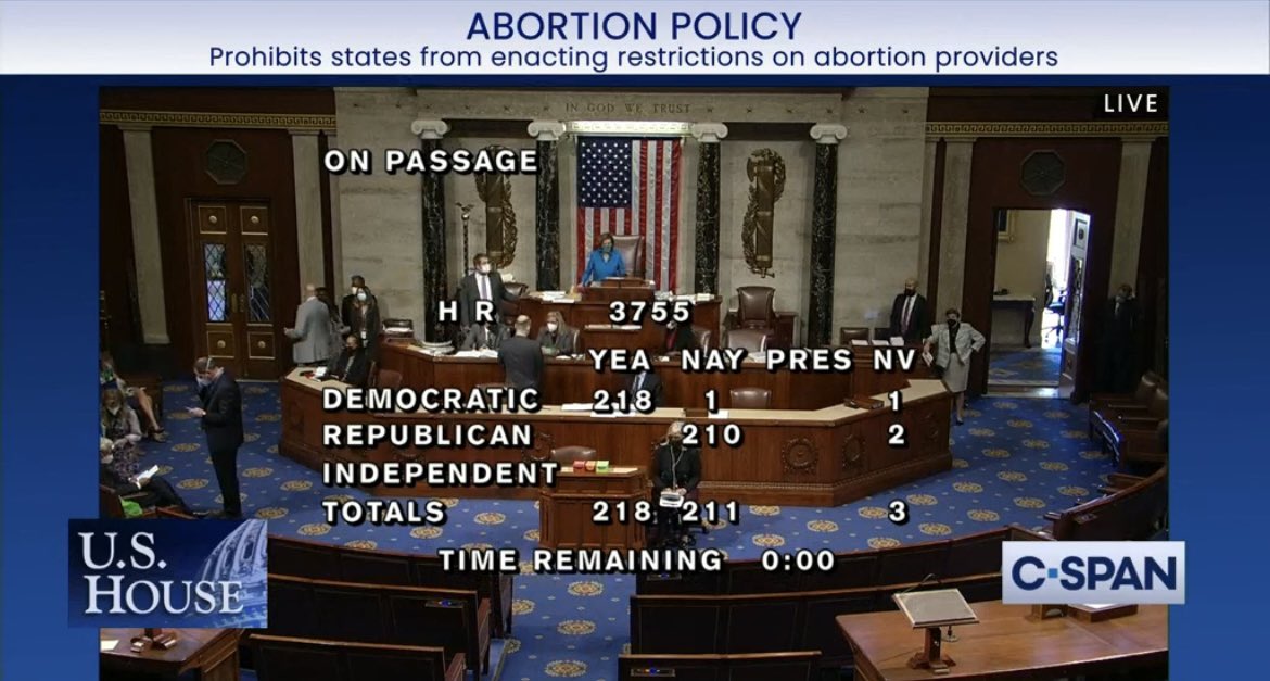 This is your regular reminder that when Democrats tried *twice* to keep Roe v. Wade as the law of the land every single republican in Congress voted no.