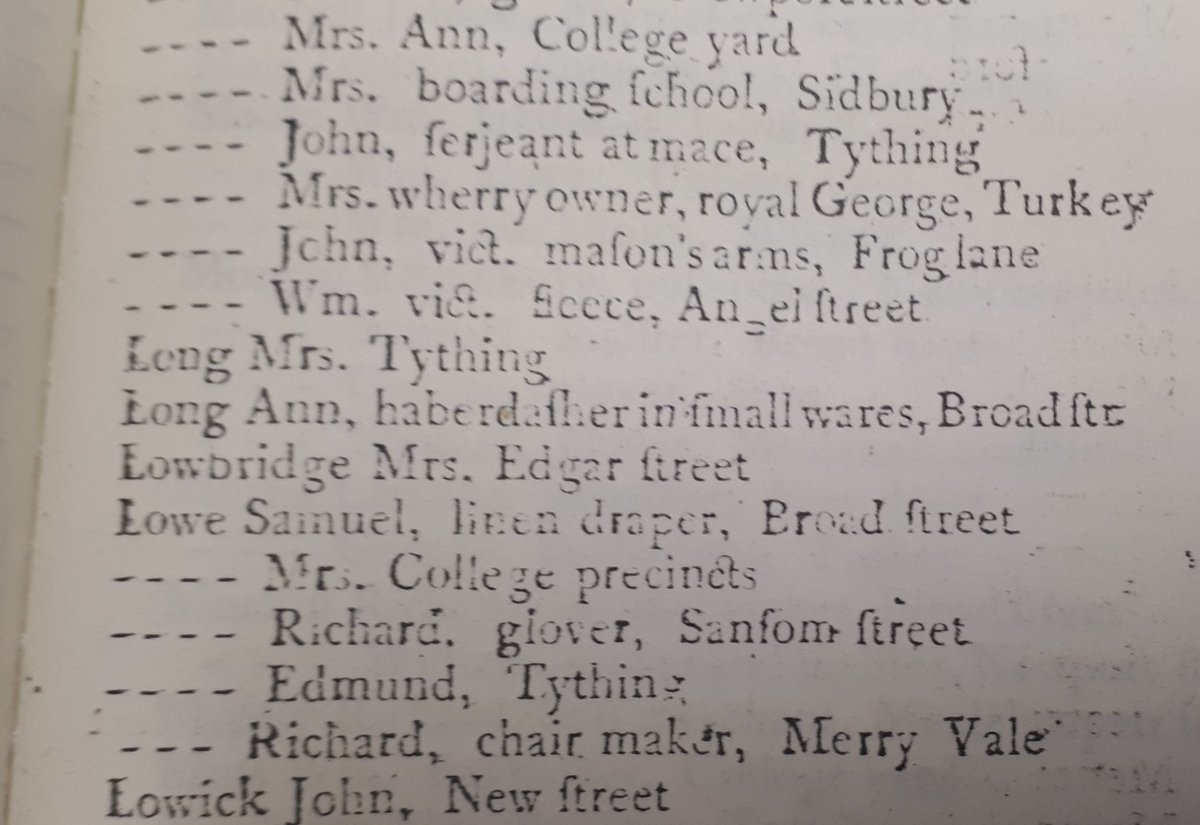 ExploreThePast's tweet photo. As we near #Christmas #toyshops are in high demand as Ann Long’s ‘haberdasher in small wares’ would have been in Broad St. Worcs. who received this order for #EYASmall #toys such as 'penny whistles' in 1783 & is listed in Grundy’s Worcs Royal Directory, 1790 #ExploreYourArchive https://t.co/sRX7qQC2Pq