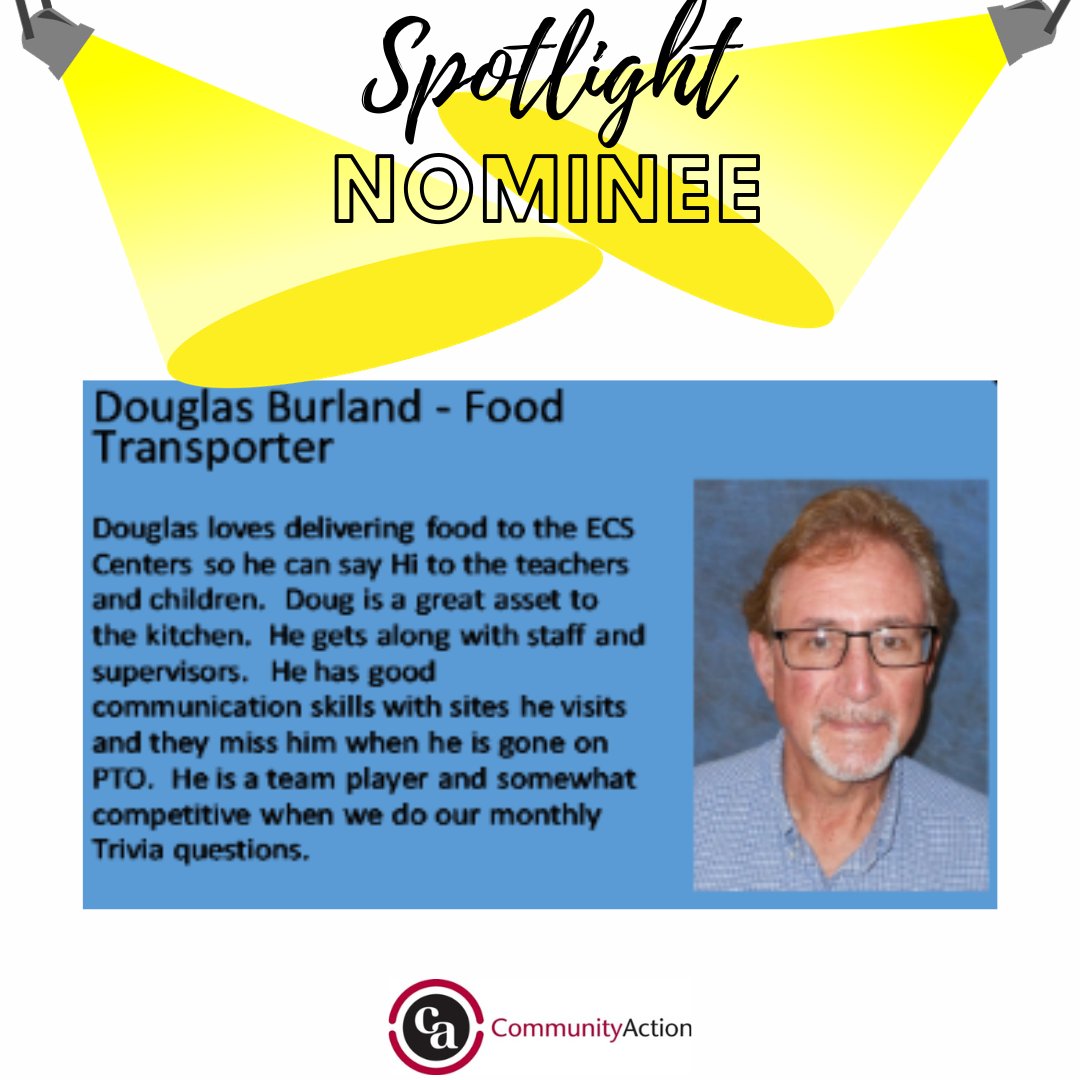 tweetcaascm's tweet photo. 📷 𝐒𝐩𝐨𝐭𝐥𝐢𝐠𝐡𝐭 𝐀𝐰𝐚𝐫𝐝! 📷
Congratulations to our winner, Keri! Thank you for your dedication to Community Action!
We also congratulate all of our nominees!! 📷  THANK YOU! 📷
#CommunityAction #EmployeeSpotlight #ThankYou https://t.co/yXaympcU6B