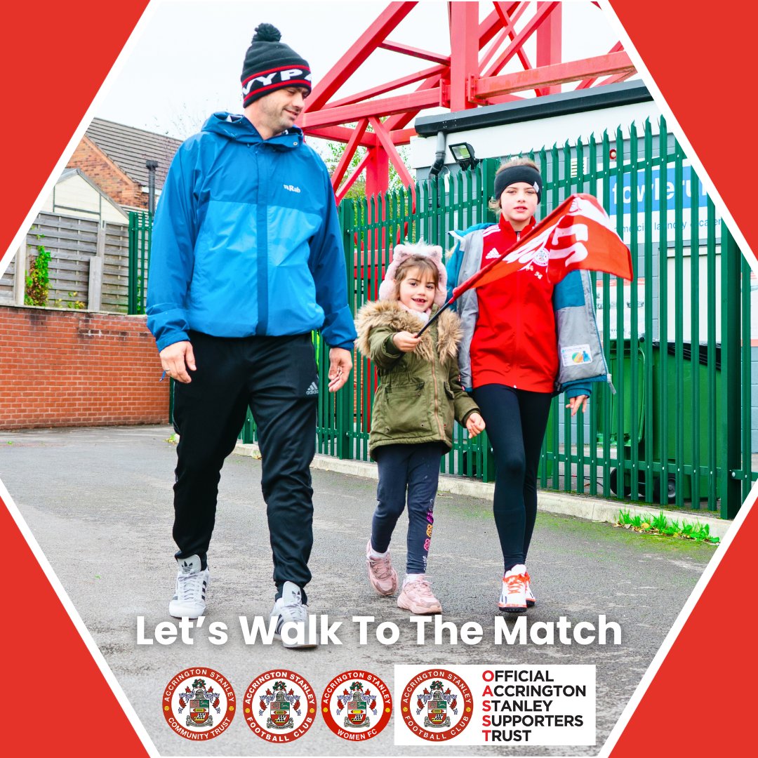 Who's going to tonight's Tuesday night match to see Accrington Stanley vs Swindon Town? ⚽ Why not wrap up warm and walk to the Wham for the 19:45 kick off! Walking is a great way to improve your mental and physical wellbeing. @ASFCofficial @ASFCcommunity @officalassc1