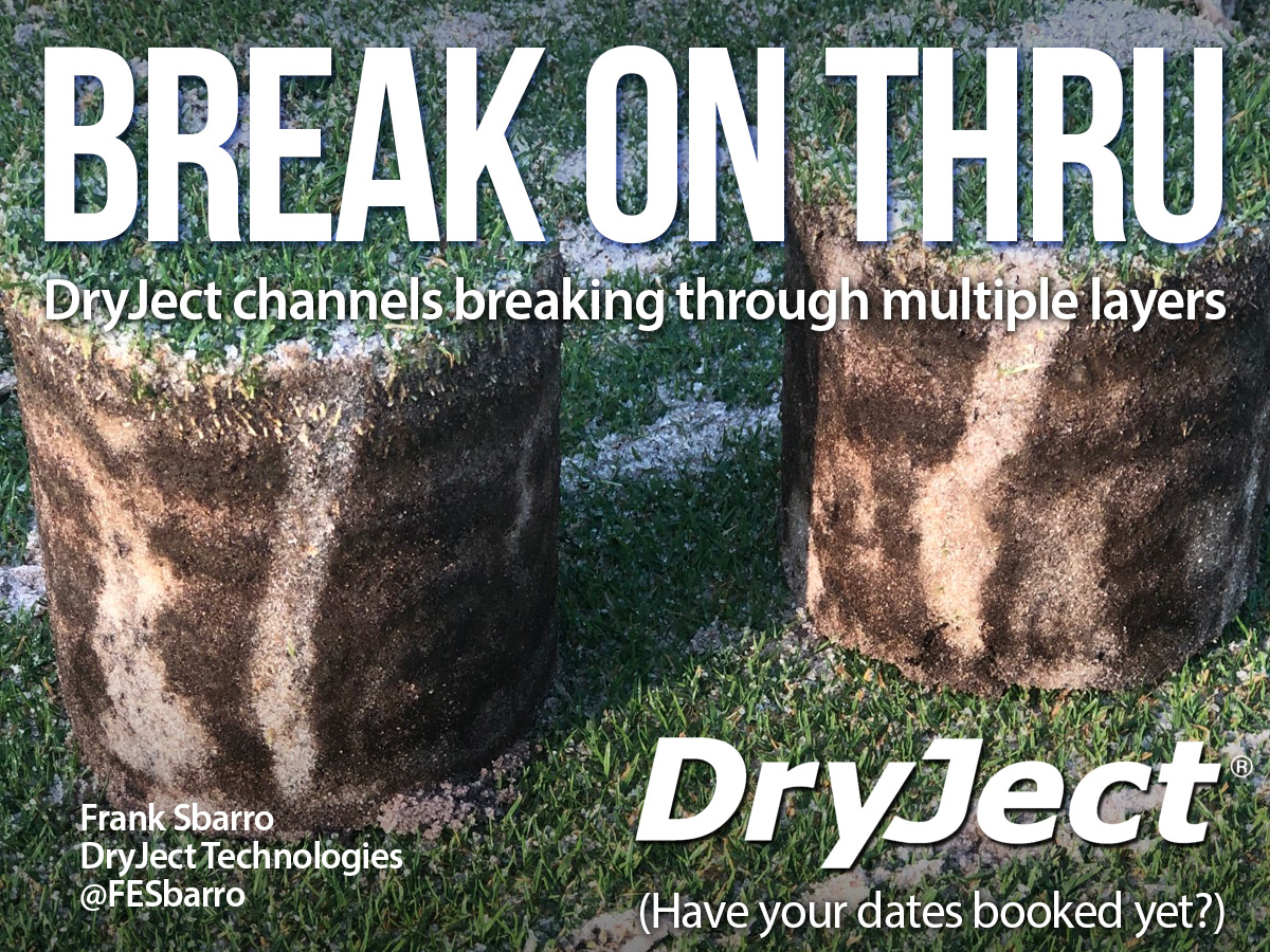 DryJect The Only Machine in the World that Aerates, Topdresses, and