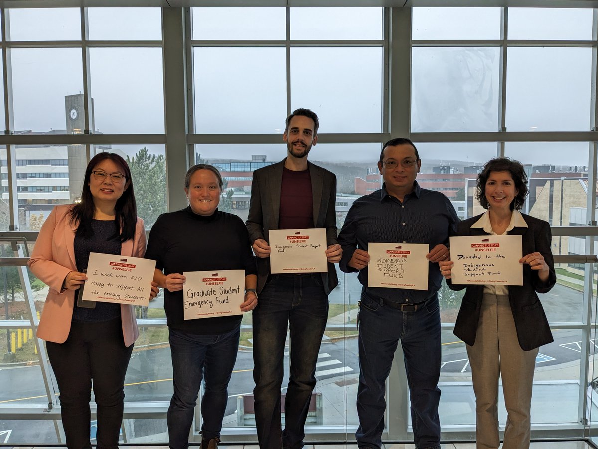 Last day to donate this #GivingTuesday so that gifts made to @MemorialU are matched up to $55,000!  
*
The RIO team proudly donated to the Graduate and Indigenous Student Support Funds. 
*
#MemorialUGiving #UNselfie