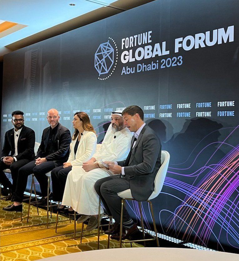 Our Regional Director on Strategy and Ops for #Binance Europe &amp; MENA, Vishal Sacheendran, joined the stage today at the Fortune Global Forum in Abu Dhabi.

Alongside other speakers, he discussed the rising digitization of financial services, regulations, and more!