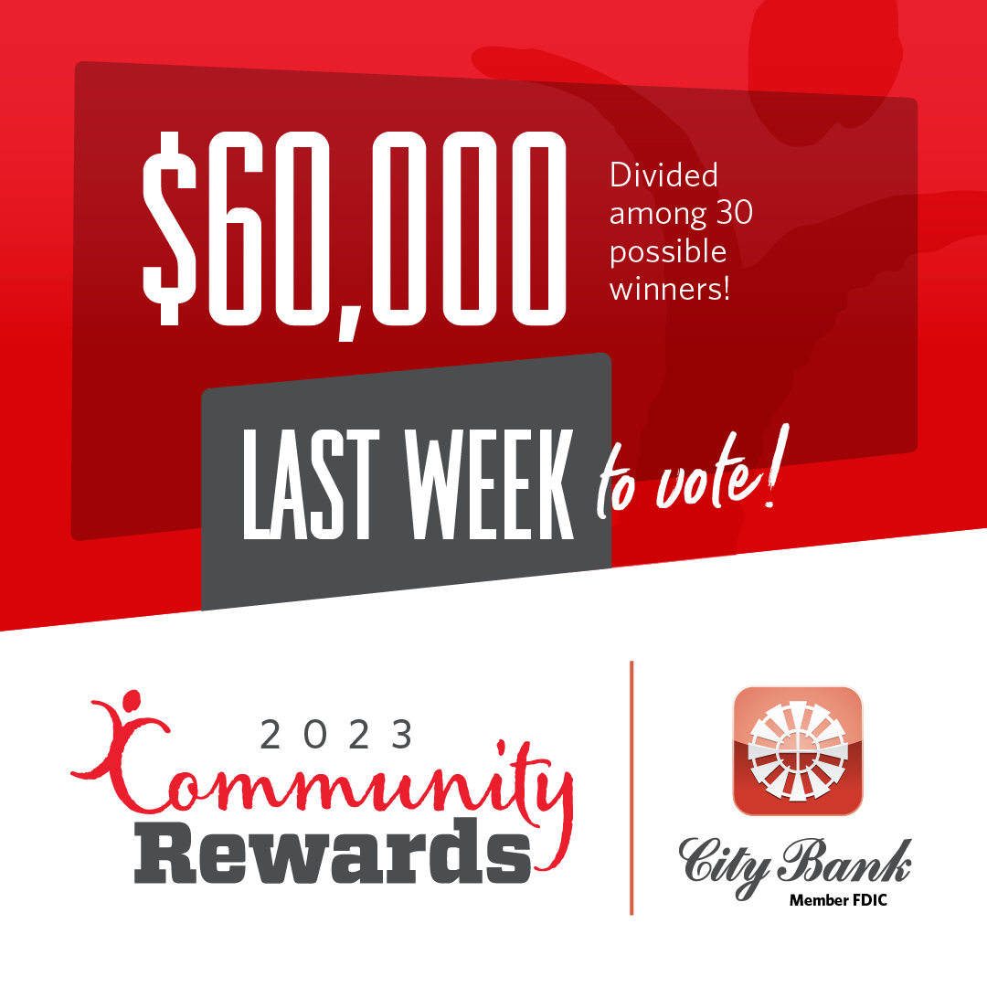 Vote hourly to help your favorite Lubbock area or Permian Basin nonprofit secure their share of $60,000! Voting runs through December 1st. 
city.bank/communityrewar…