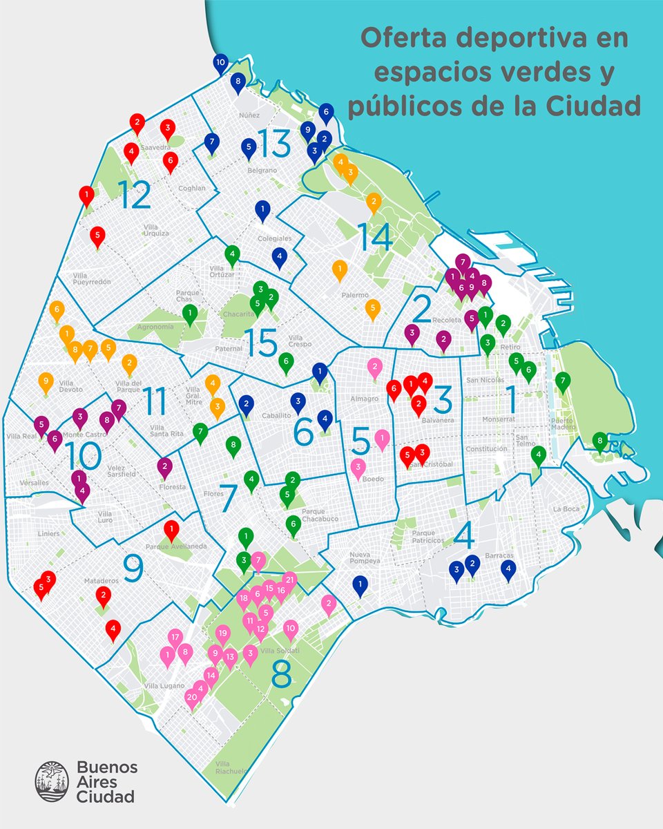 ENCONTRÁ LOS ESPACIOS DEPORTIVOS AL AIRE LIBRE EN LA CIUDAD 💪🏐

Te compartimos el mapa detallado de los playones, canchas de fútbol y básquet, skateparks, calistenias, pistas de atletismo… ¡y mucho más! 🙌🏃

👉📍 bit.ly/47ADLaw