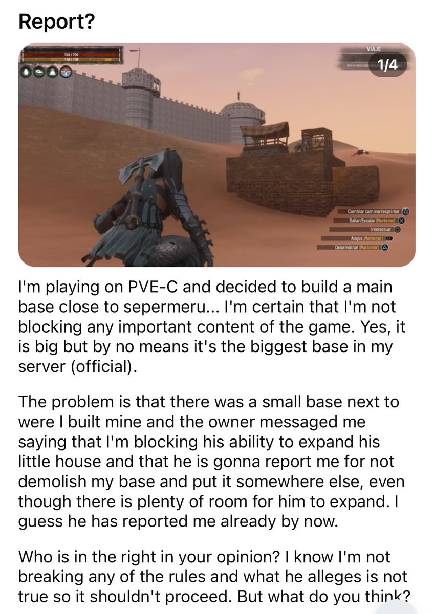 Heltzer517669's tweet photo. @ConanExiles @BardenBuilds Just another example of what’s wrong with the culture that’s on official servers. The faulty report system they’ve built is the reason so many have left the game. https://t.co/zHzxb2s4sK