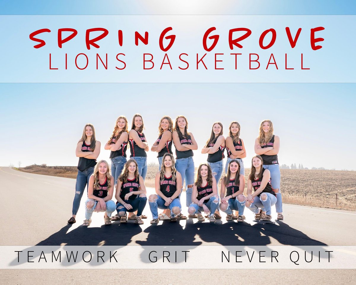 Basketball season opener for the Spring Grove Lions tonight in Lanesboro. It’s our time to shine ladies! Let’s get it!
@KylieHammel 🏀

📷 Minnesota Rose Photography