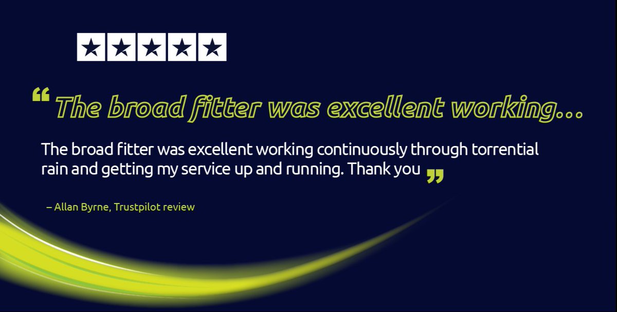 Thank you, for your 5-star review! We're thrilled to hear that our team went above and beyond to ensure you received the service you needed, even in challenging weather conditions.
Join us, and see if you can get connected to HYPERFAST full fibre today... ow.ly/tC5o50L63fm