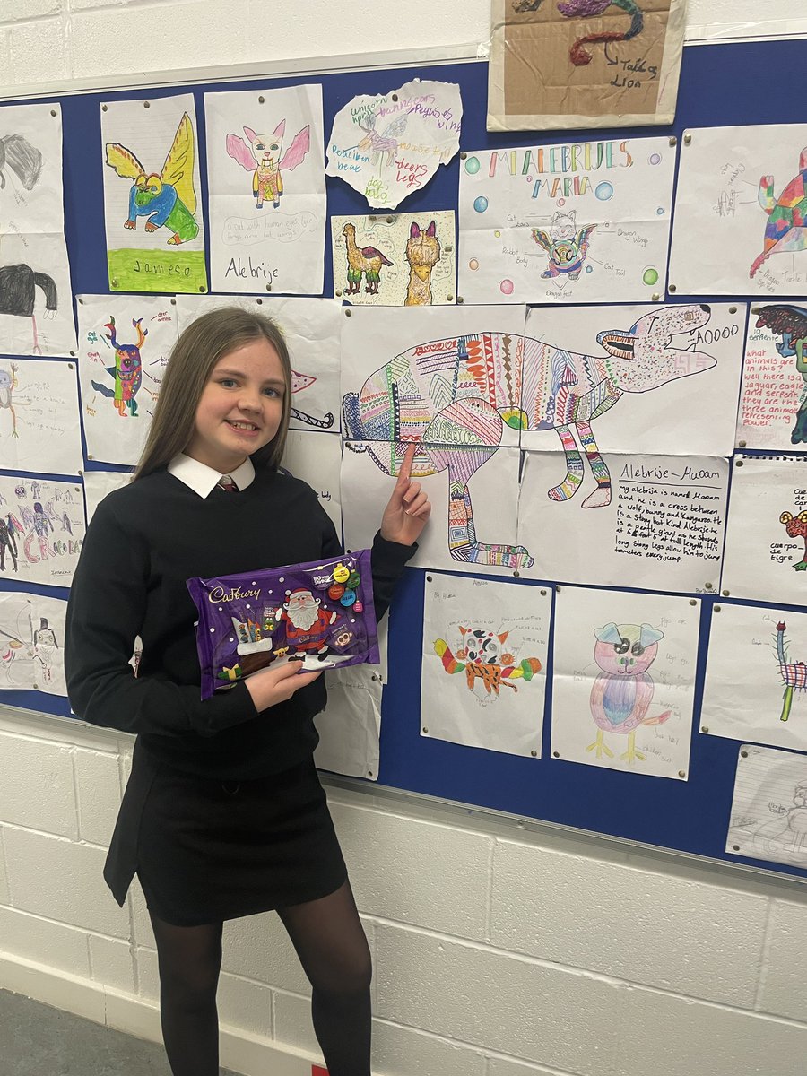 SL_THS_Spanish's tweet photo. The Alebrije competition 2023 has been drawn 😍 12 winners as we couldn’t whittle it down any further the submissions were so creative! Well done everyone! Here is the winners for 1I1 - Jeffrey, Brooke, Ella, Kenzie and Victoria 👏🏻 @SL_TrinityHS https://t.co/vKVy0lRQrt