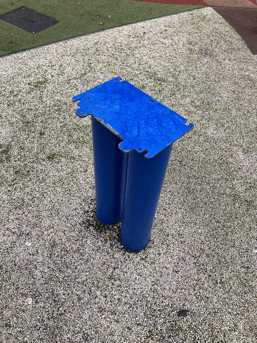 How do I report broken playground equipment <a href="/cardiffcouncil/">Cardiff Council</a>? This is in the playground in grange gardens and very hard/sharp for little heads!