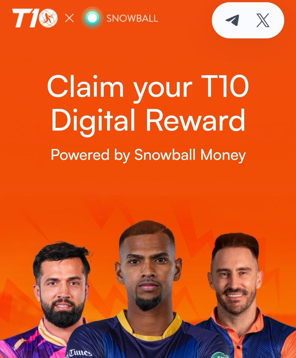 cricket.snowball.money/?referral_code…

Join now in the List and earn Digital Rewards from this Amazing Abu Dhabi T10 League #crypto #cryptocurrency #bitcoin #Elonmusk #Perletti #MAMA2023 #digi #FreePalestine #Rewards #MONEY