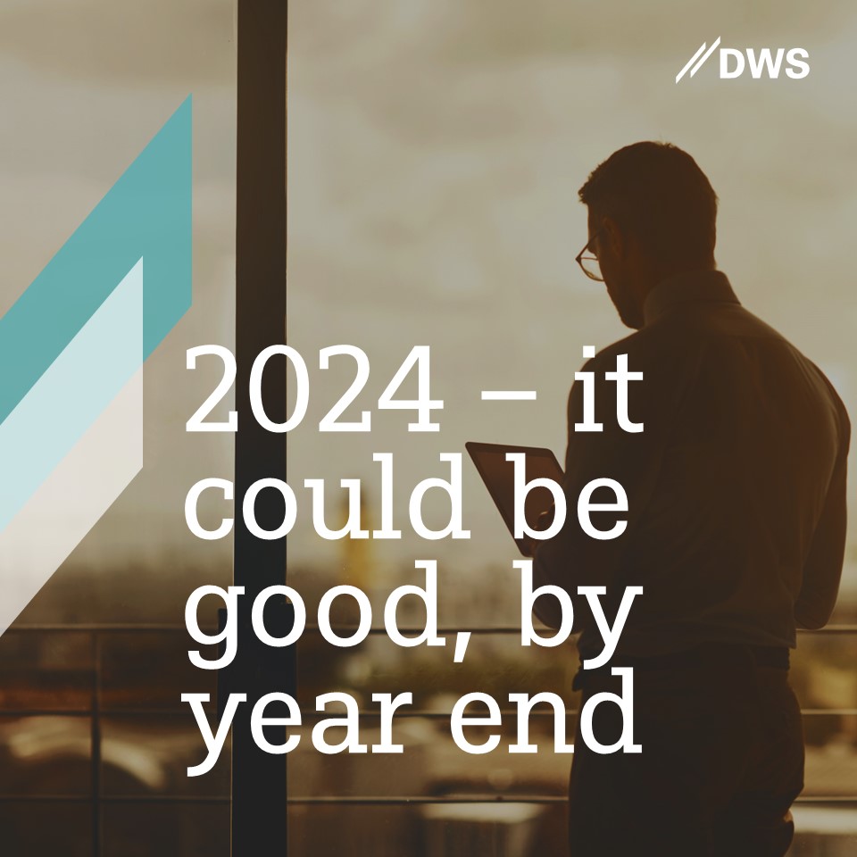 DWS_Group's tweet photo. How optimistic can we be about #investments in 2024 if the year begins with a #recession? The fact that our forecasts focus on the end of the year provides some hope. By then things could look pretty good – provided #inflation doesn't flare up again.