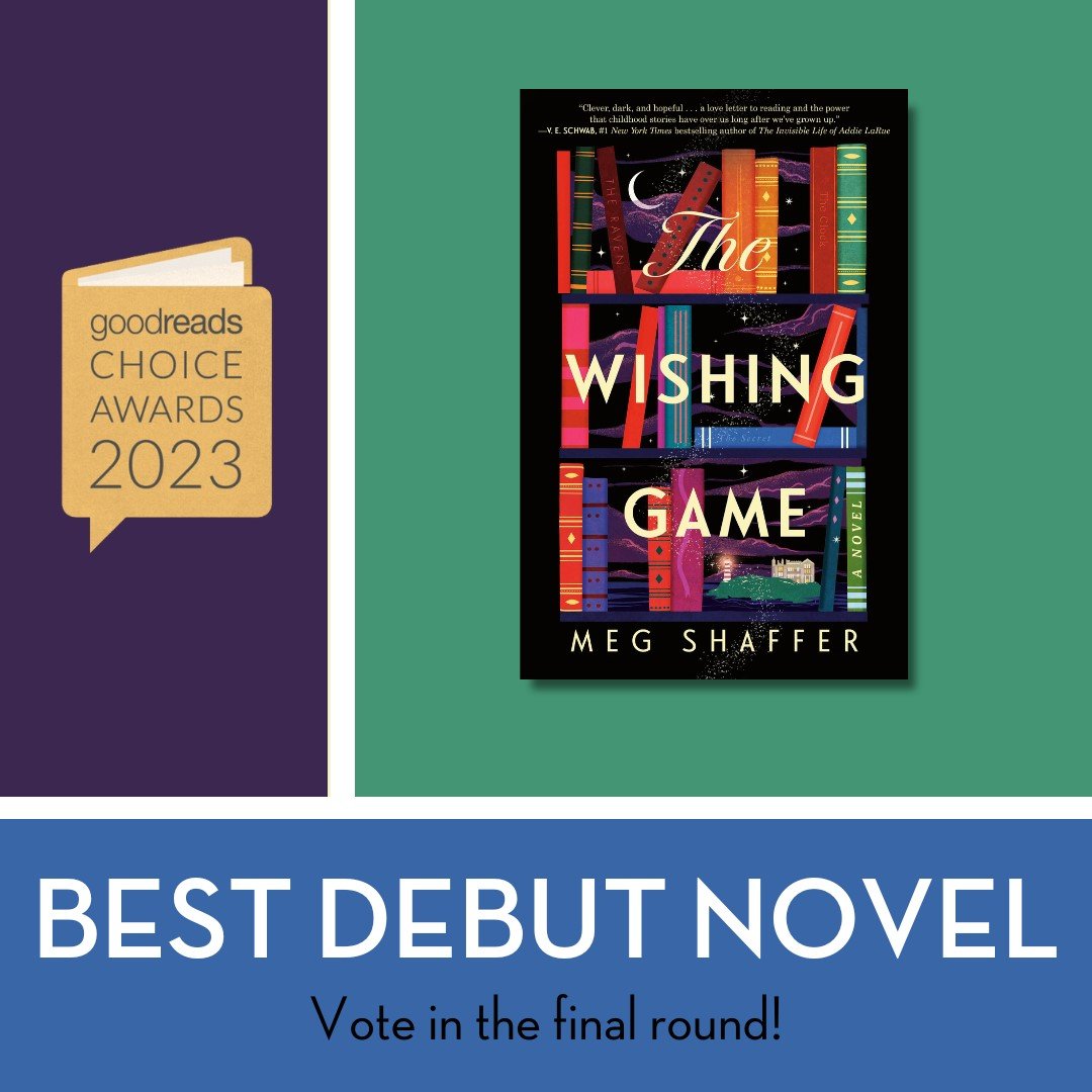aftannenbaum's tweet photo. Congratulations on THE WISHING GAME making into TWO @goodreads Choice Awards final rounds #MegShaffer!
https://t.co/3mJHu3QNaG https://t.co/PlxUoBhQPl