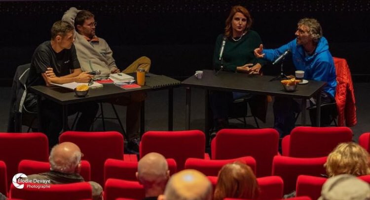 Un café avec Lionel Daudet, <a href="/glegras/">Gaël LEGRAS</a> et <a href="/auredelfosse/">Aurélien Delfosse</a> ; merci pour la discussion passionnante 🥐🌹<a href="/cinematheque05/">CIM</a>