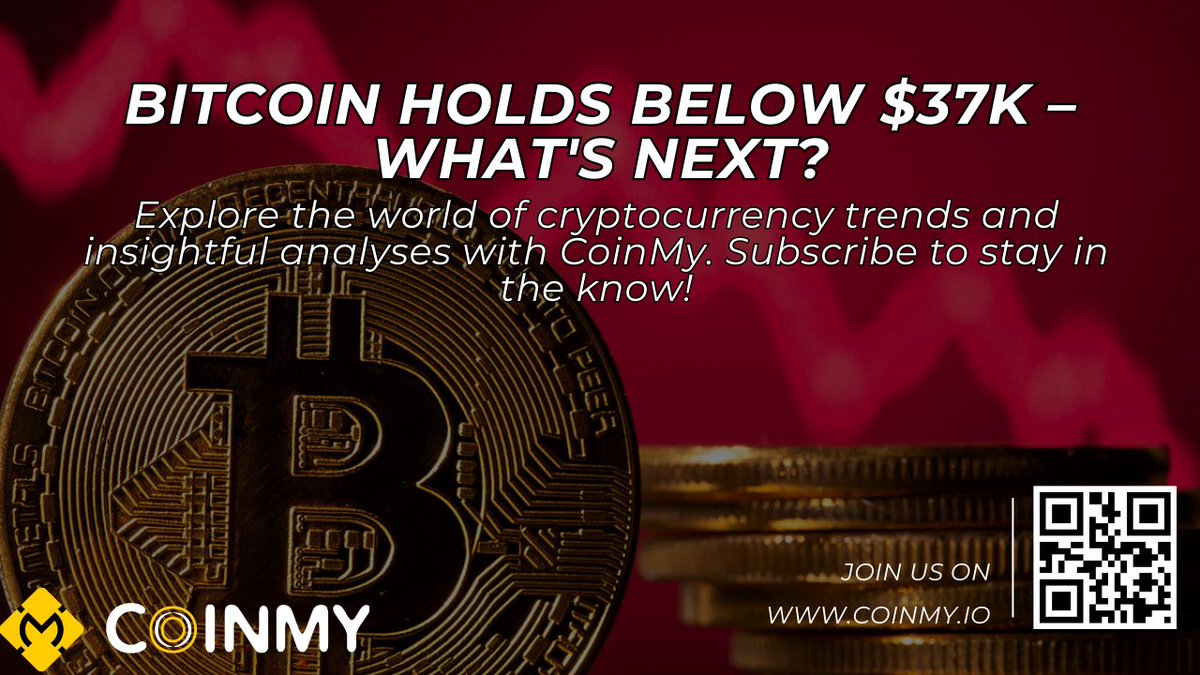 CoinmyIo_'s tweet photo. Bitcoin continues its path, losing the level of $37 thousand. At CoinMy, we don’t just inform you, we inspire you! Follow our news, video reviews, useful tips and interviews. Subscribe so you don't miss any important details! 💰🚀 #CryptoNews #Bitcoin #CoinMyDigest https://t.co/DtsacGV00T
