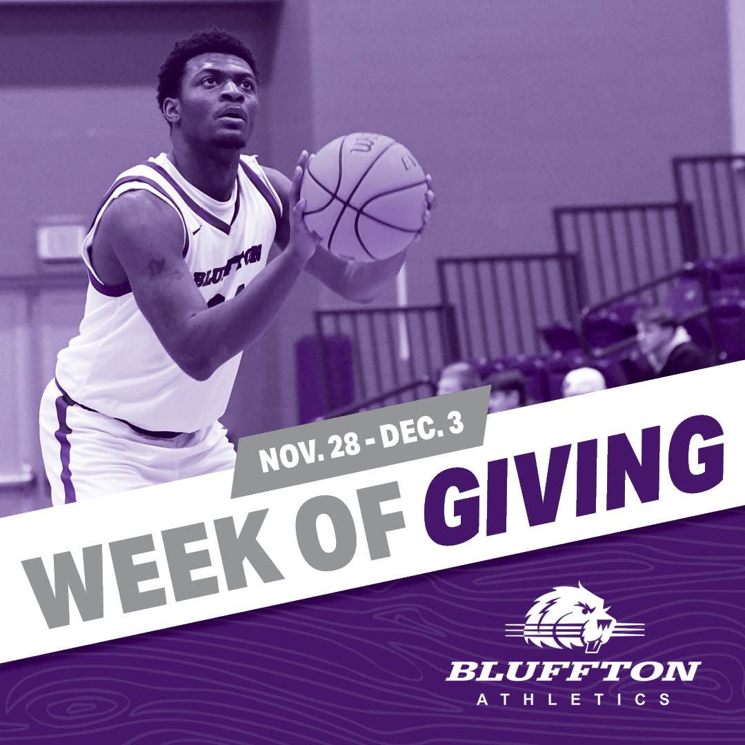Bluffton Men’s Basketball (@blufftonumbk) on Twitter photo Today kicks off <a href="/Bluffton_Sports/">Bluffton Athletics</a> Week of Giving‼️
This is a great opportunity to directly impact our program by making any donation possible.
All donations are greatly appreciated and a share/RT will go a long way!
🟣⚪️🦫
#NewEra
Donate Here ⬇️⬇️
givecampus.com/schools/Blufft… Today kicks off <a href="/Bluffton_Sports/">Bluffton Athletics</a> Week of Giving‼️
This is a great opportunity to directly impact our program by making any donation possible.
All donations are greatly appreciated and a share/RT will go a long way!
🟣⚪️🦫
#NewEra
Donate Here ⬇️⬇️
givecampus.com/schools/Blufft…