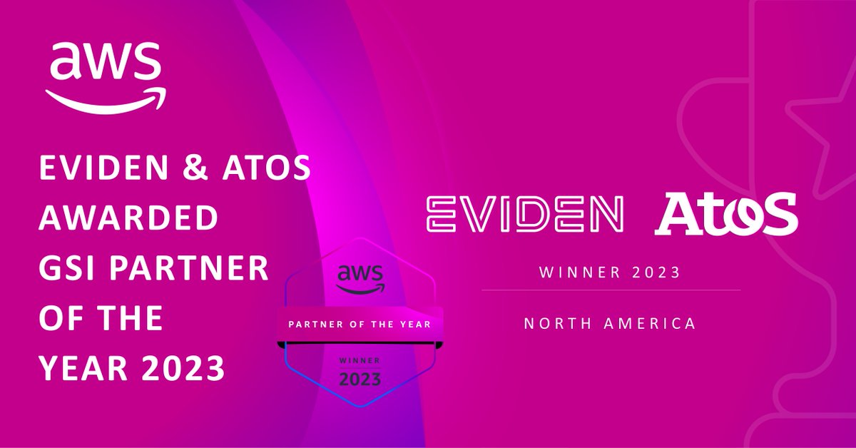 Thrilled to announce we've clinched the GSI #PartneroftheYearAward for North America from #AWS APN for outstanding performance and commitment to our customers! Kudos to our amazing team! Special thanks to <a href="/AWS/">Amazon Web Services</a> for this honor! Let's celebrate! Learn more 👉 atos.net/en/2023/awards…