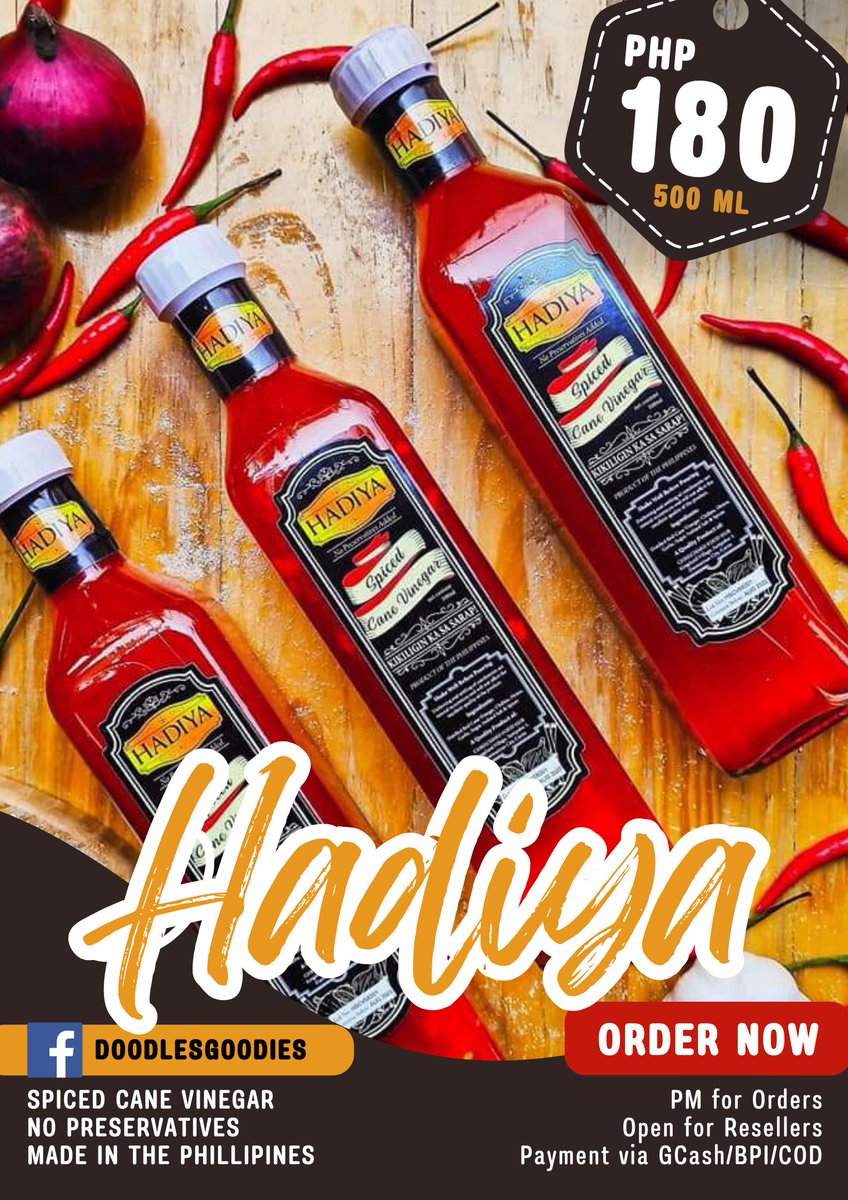 jordzackdoodles's tweet image. Kikiligin ka sa sarap! Order na! #hadiya #spiced #vinegar #doodlesgoodies