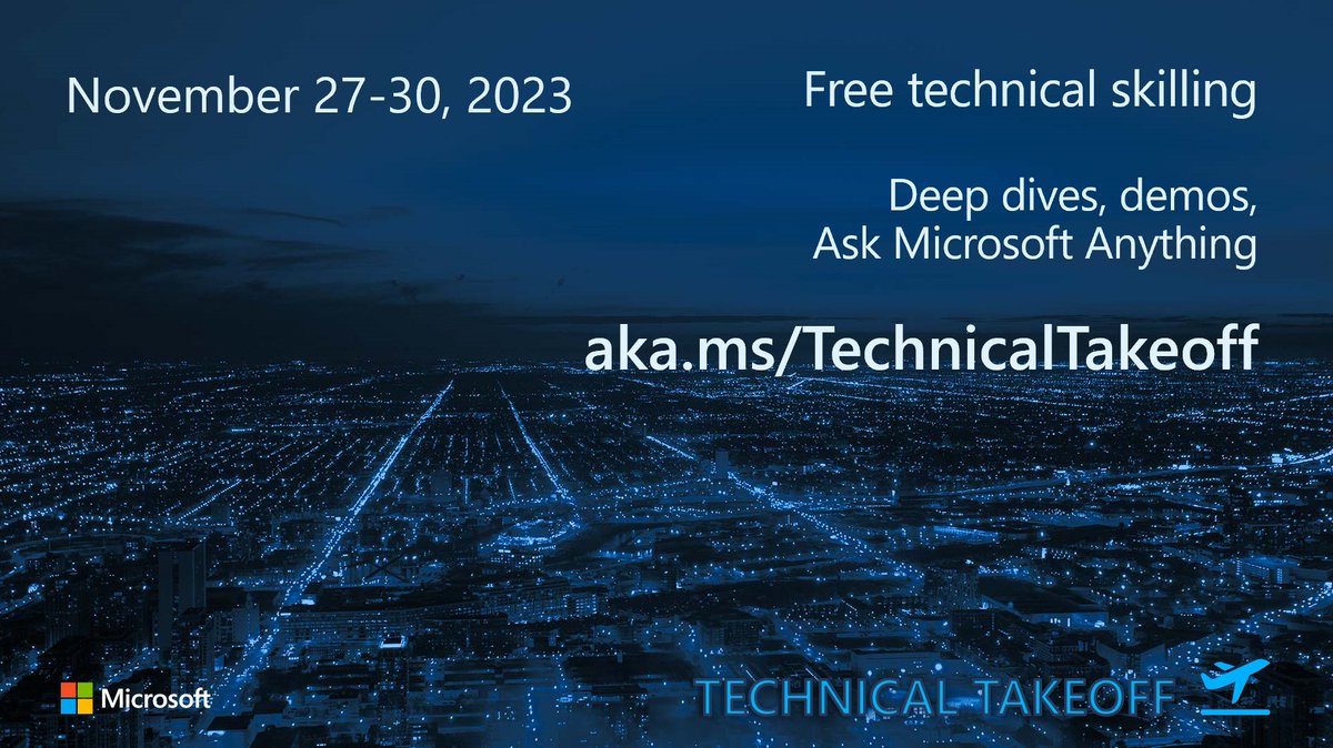 MSWindowsITPro's tweet image. The Microsoft Technical Takeoff for Windows + Intune continues! Day 2 is already underway so visit aka.ms/TechnicalTakeo… for the full agenda and get skilled in the latest capabilities for free! 
#Windows #MSIntune #TechTakeoff