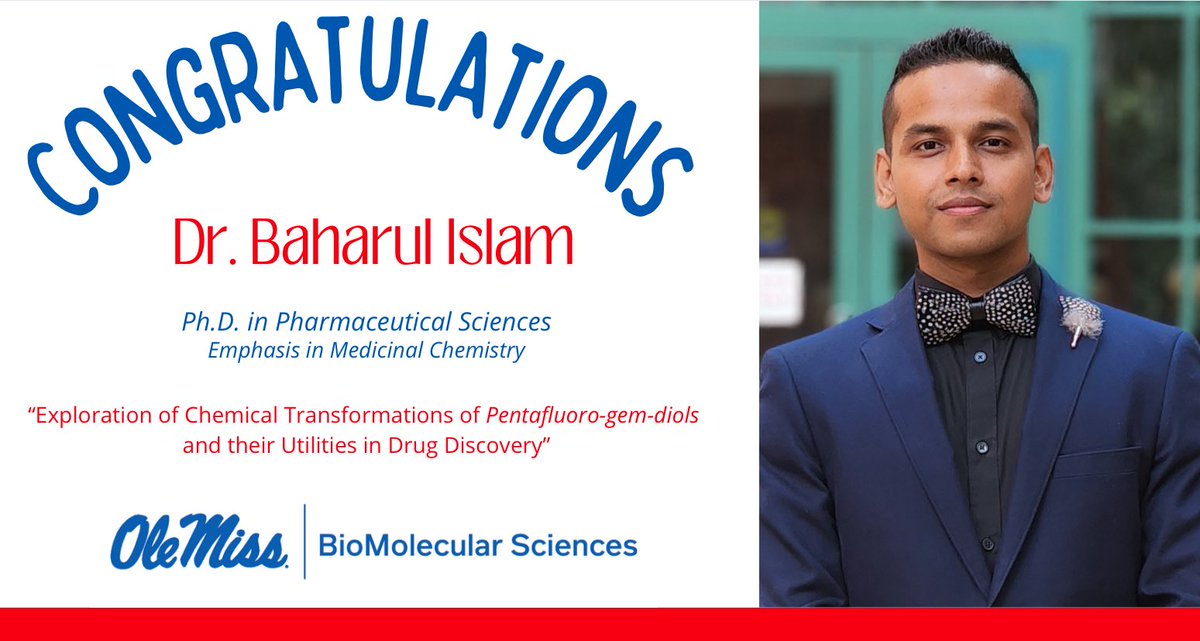 OleMissBMS's tweet photo. We are so excited for Dr. Baharul Islam!! Congrats! 👏👏 https://t.co/iKeitWhUJZ