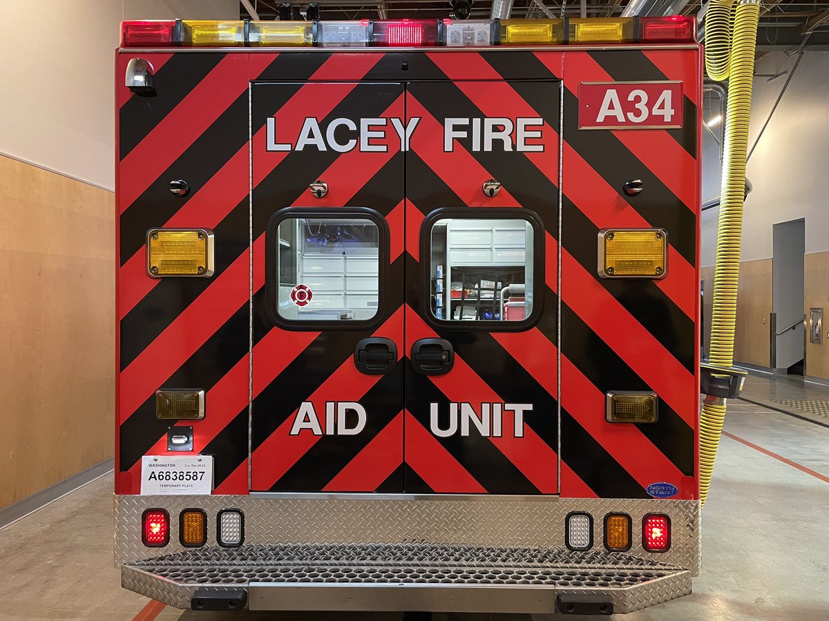 LaceyFireDist3's tweet photo. The newly re-chassied Aid Unit 34 is fully stocked, equipped & ready to deliver #ServiceWithExcellence to the citizens of LFD3. The “old” box was refurbished and placed on a brand new Ford F550 chassis (saving money and decreasing rig down time). Will be in service on 12/4/23! https://t.co/R4B605qITt