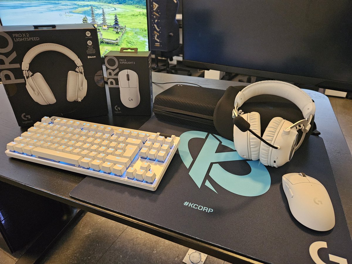 Ferra_RL's tweet photo. Merci beaucoup @LogitechGFrance @KarmineCorp pour tout ce stuff de qualité 🤩💙 https://t.co/UVwUKKz017