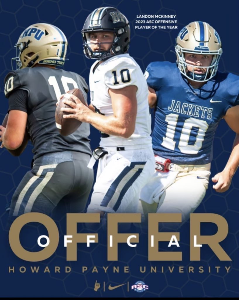 Blessed to have received an offer to play football at Howard Payne University. <a href="/Coach_Fagan30/">Cody Fagan</a> <a href="/CoachLev2/">Akeem Leviston</a>