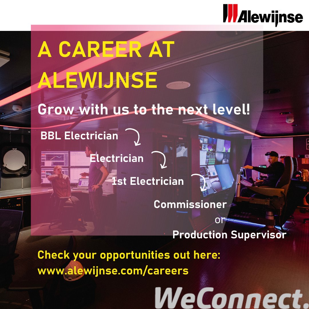 AlewijnseBV's tweet photo. Down the line, to the next level.

Grow with us to become the next expert in your profession. As an Electrician towards the next step!

Check it out here:
https://t.co/WJ2FFWvLJn

 #vacancy #work #jobs #hiring #career #opportunity #new #maritime #industry #growing https://t.co/DPL5LxPdLc