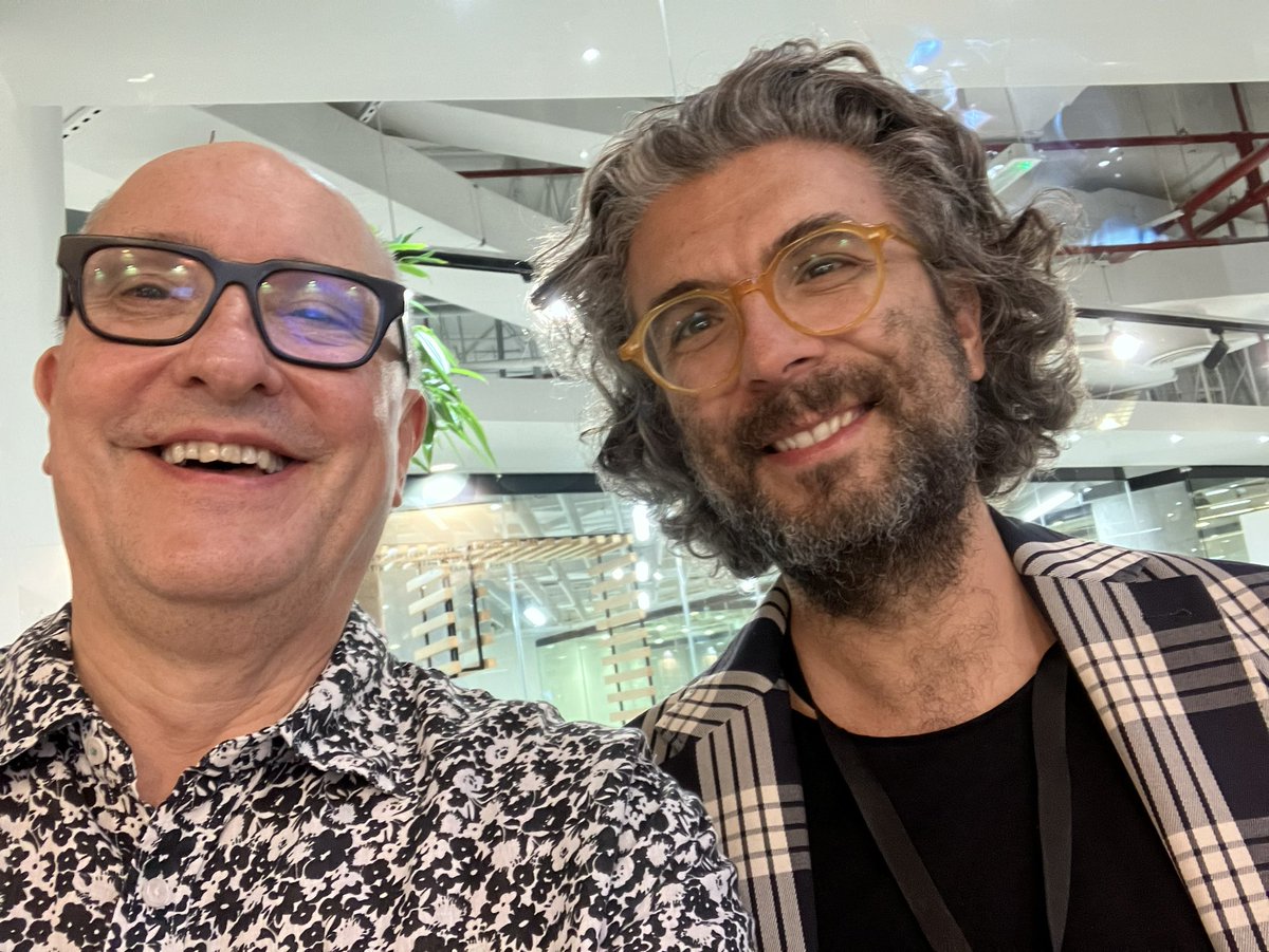 RogerHighfield's tweet image. Lovely surprise bumping into my former @sciencemuseum colleague Carlo Rizzo, who is now curating #PrototypesForHumanity in Dubai