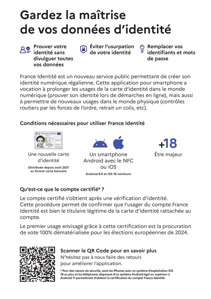 #servicepublic #identité ℹ️ À partir de demain, mercredi 29 novembre, il sera possible d'obtenir un compte certifié France Identité en vous rendant en mairie de Chaville. Tout savoir sur France Identité et la procédure en mairie ➡️ cutt.ly/awOaN26C