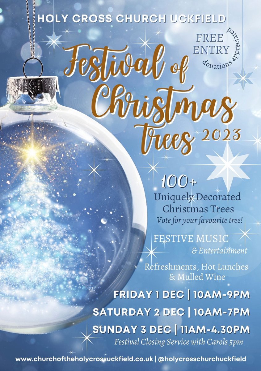 Uckfield Concert Brass is delighted to be part of the town’s beautiful Festival of Christmas Trees for another year. uckfieldconcertbrass.com/2023/11/28/fes…