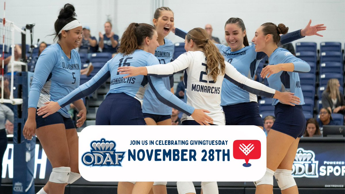 Celebrate Giving Tuesday with ODU Volleyball by making a gift to support ODU Student-Athletes! Give Today and Go Monarchs > give.communityfunded.com/o/old-dominion… #GivingTuesday | #ODUSports | #ReignOn | #Monarchs