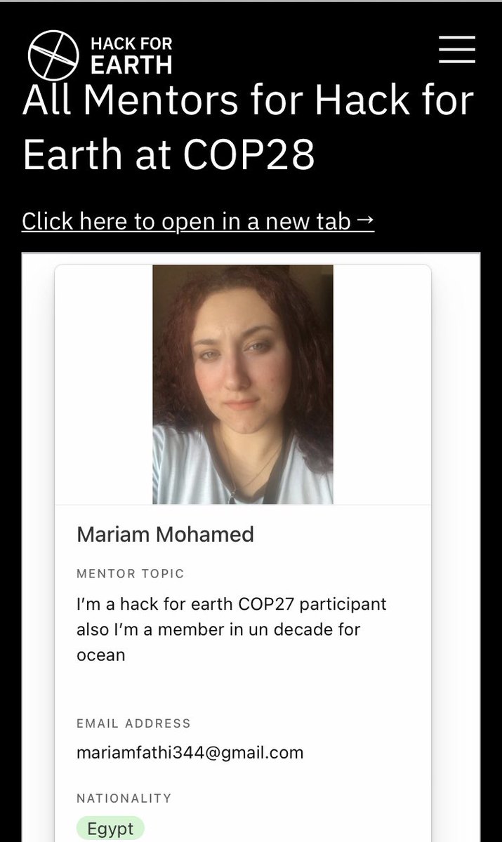 Mariamfathi99's tweet image. As the COP28 Approaches ,I would like to thank Hack for Earth foundation for inviting me and giving me the opportunity to participate in this year’s Hack for Earth #COP28UAE As MENTOR ,its a great opportunity to share my expertise with  this year’s hackers .

#hackforearth 
#COP