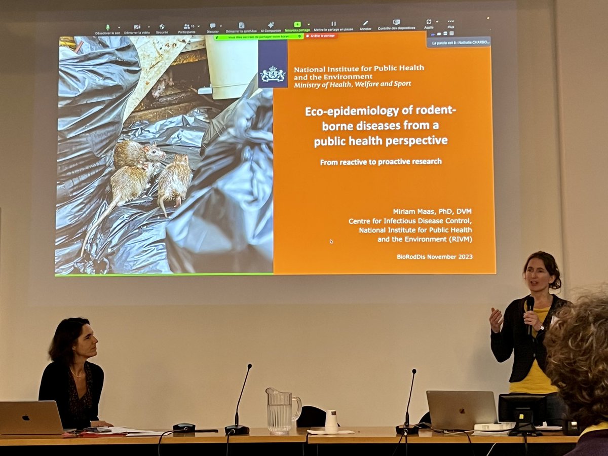 GrzybekMaciej's tweet photo. Great talks and discussions at #BioRodDis project final meeting organised by @nathcharbonnel. Prof. Sommer - loss of homeostasis in rodents microbiomes, Dr Mass - monitoring strategies of rodents in 🇳🇱, @SironenTarja - rodent-borne virus diseases in 🇪🇺 and 🇫🇮 @BiodiversaPlus https://t.co/4WvSAIY1ol