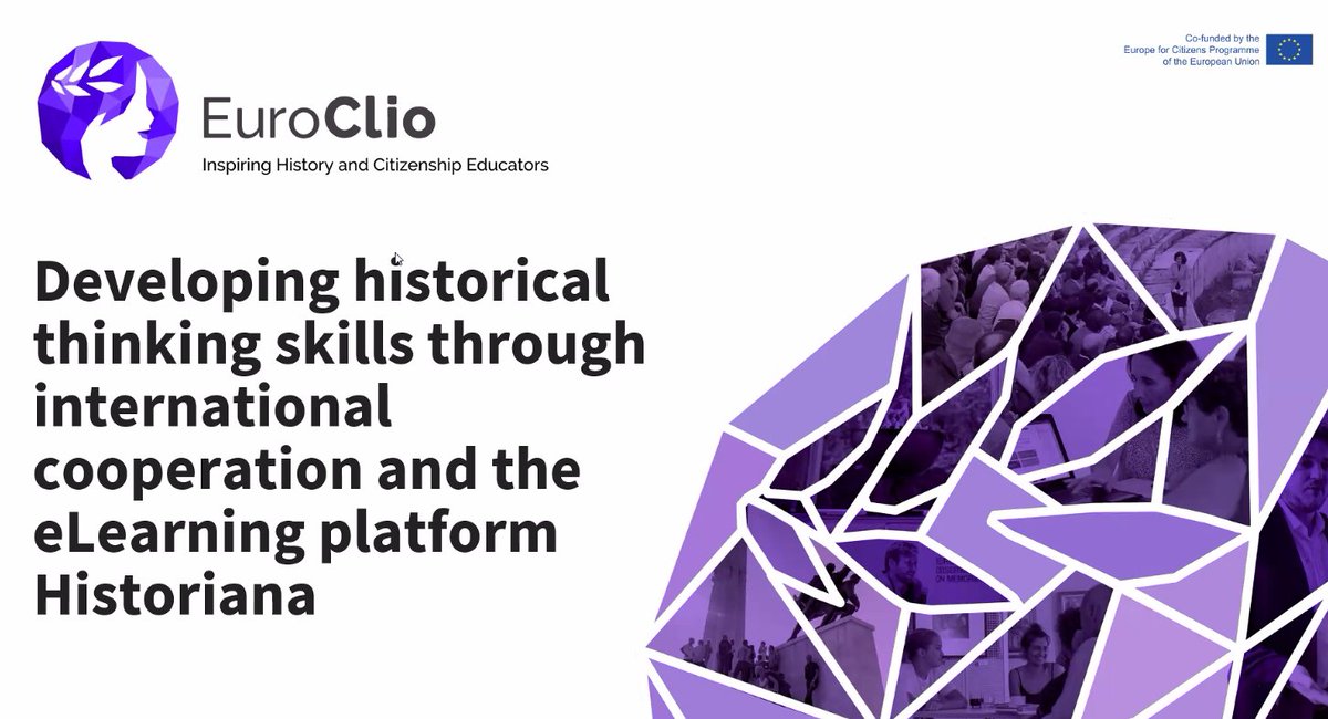 Really pleased to welcome Alice Modena who has come to speak to @HTENUK about the work of @EuroClio . Mission: inspire and empower educators to engage learners in innovative and responsible history and citizenship education