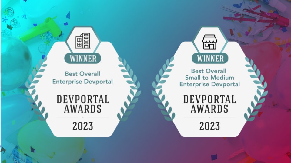 🏆🥇Which team will be honored with the Best Overall SME DevPortal and the Best Overall Enterprise DevPortal awards? 

Let's find out tomorrow (Nov 29). Join us in celebrating the most outstanding developer portals of the year!

Save your seat here:
ow.ly/3Ejr50QbTQK