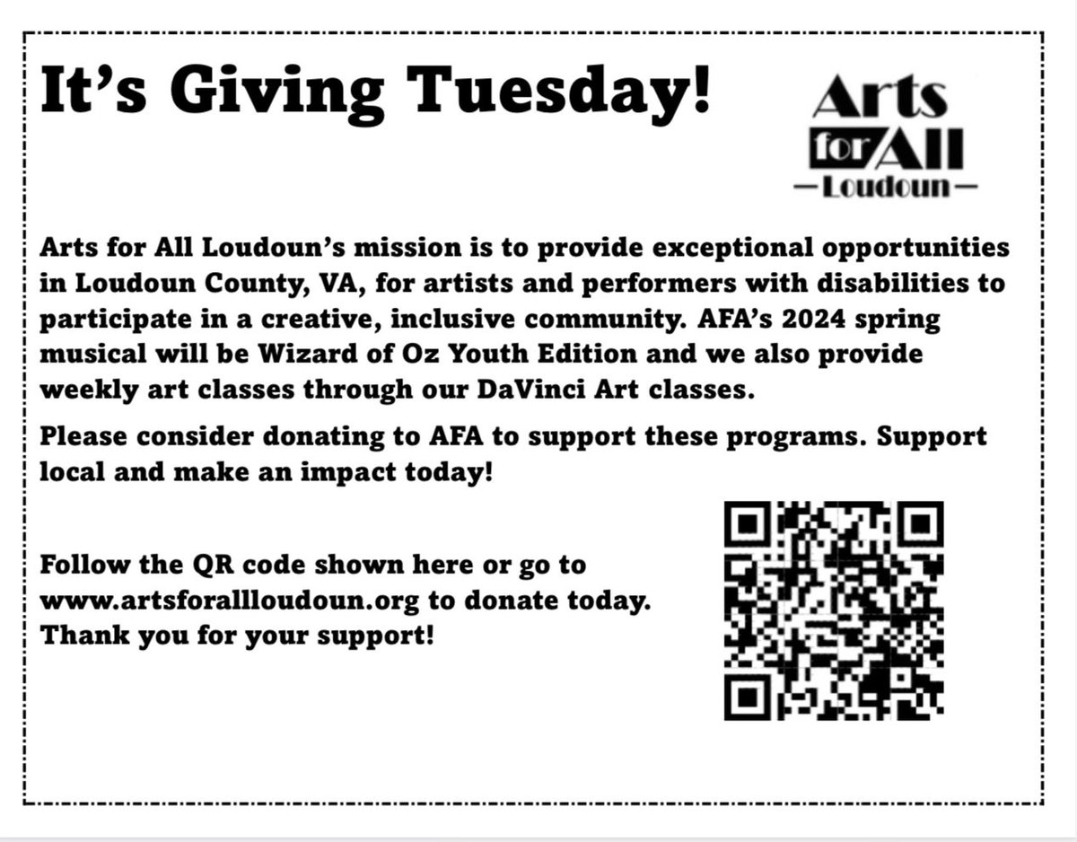 Arts for All Loudoun (formerly VSA Loudoun) (@afa_loudoun) on Twitter photo 