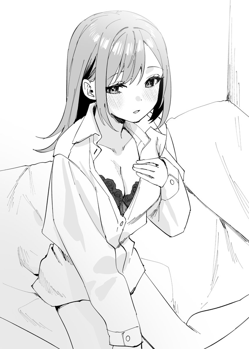 お兄ちゃん。 ワイシャツ借りるね?  #じついも