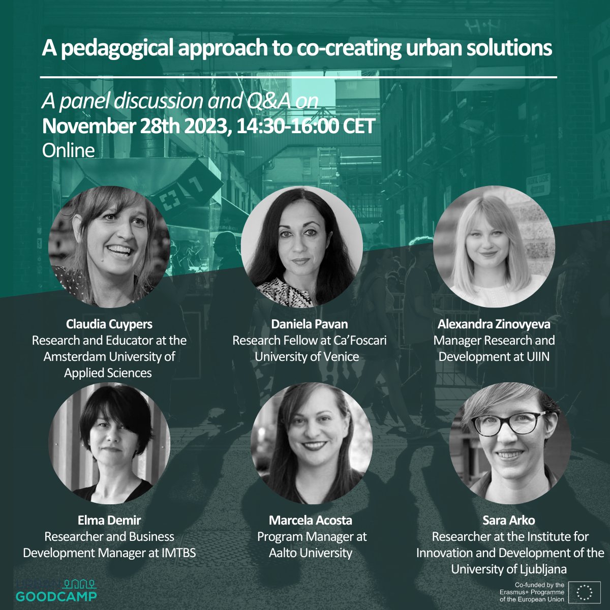 UGoodcamp's tweet photo. Remember to register for our Deep Dive Event on
​“How to get started with co-creating solutions to urban challenges? Our educational approach", this afternoon!
https://t.co/X0UqiZVGyP https://t.co/GPUgn4QBCG
