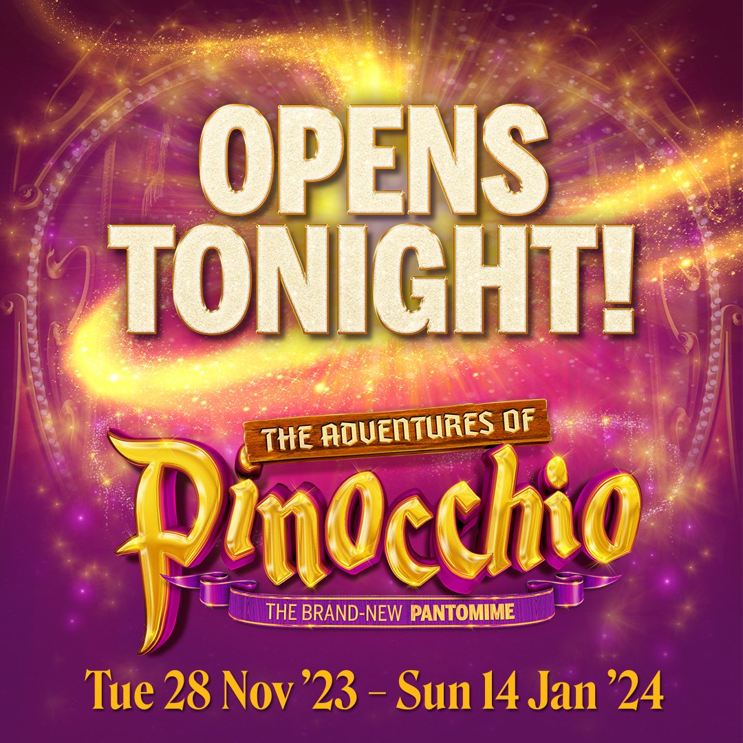The time has finally come! Pinocchio, the brand-new pantomime adventure, opens today! 😍🦗💚

📅 Tue 28 Nov – Sun 14 Jan
ℹ Accessible perfs available
🎟 tinyurl.com/yft3r8u5
🎭 <a href="/XRoads_Live/">Crossroads Live</a> <a href="/DannyAdams007/">Danny Adams</a> <a href="/joemcelderry91/">Joe McElderry</a> <a href="/ameliawalker__/">Amelia</a> <a href="/kyloo88/">Kylie Ann Ford</a> <a href="/Berrimandawson/">Christina Dawson 🐀👦</a> <a href="/MrPotts/">Mick Potts</a>
