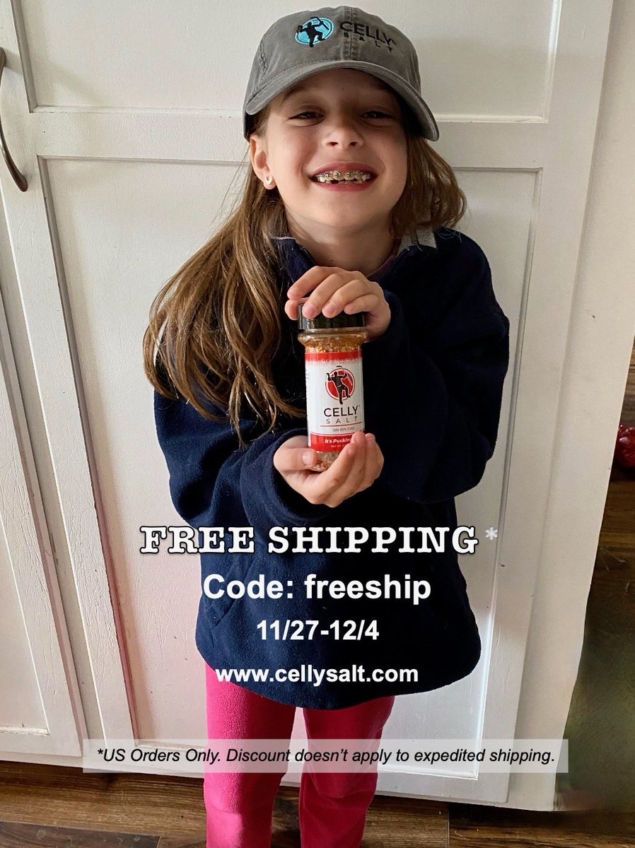 ✨FREE SHIPPING✨
Code: freeship
cellysalt.com

11/27-12/4

cellysalt.com

(US orders only. Offer doesn’t apply to expedited shipping.)