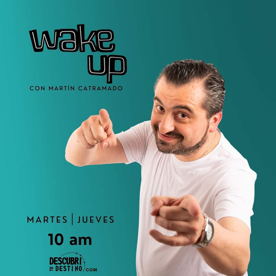 🎙 ¡Buenas buenas! La mejor mañana de la radio esta ACÁ y te invitamos a compartirla con nosotros #WakeUp 🌎
🎵 <a href="/martincatramado/">martin catramado</a> y las bandejas sonando como solo él puede hacerlo🎵
📝 #WakeUp todos los Martes y Jueves de 10 a 12 📻
📲 Wpp: 2996747903🎶
📢 descubritudestino.com