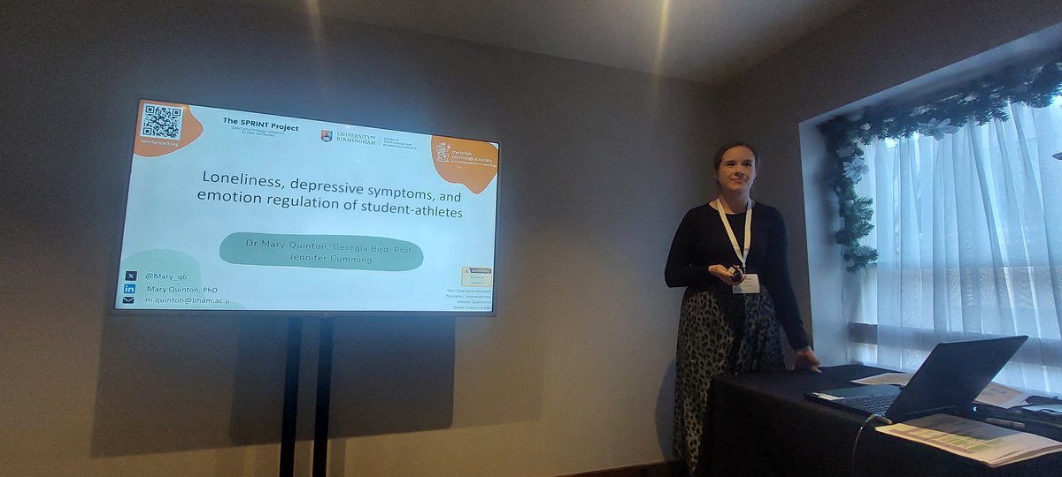 Oral Presentation! Loneliness, depression, and emotion regulation of student-athletes. Mary Quinton - University of Birmingham. #DSEP2023