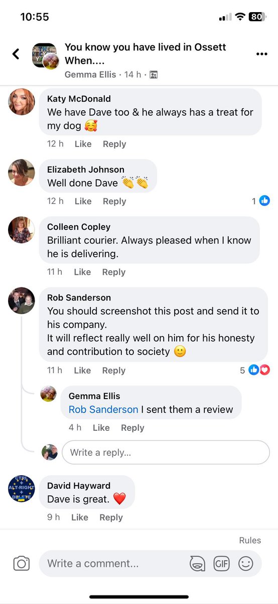 flavell1983's tweet photo. Look at this @evridelivery your man Dave who delivers in the WF5 Ossett area is a super star, everyone loves him. Deserves some recognition…. https://t.co/o7KRLadyp4