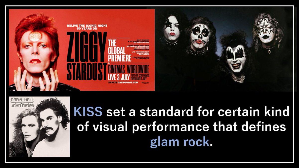 ZakkyWild's tweet photo. John Oates「#DevidBowie が Ziggy Stardustでやったこととはまた別に #KISS はグラムロックを定義付ける視覚に訴えるパフォーマンスの基準をひとつ設定したのではないか」
当時12歳のZakky少年はグラムという言葉も知らないままその世界へとハマっていったのでした、、、😜
https://t.co/0FQxr4B651 https://t.co/Tn3bkJ7Pdl