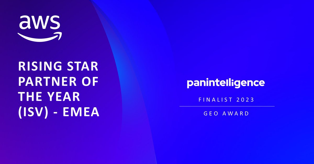 We’re excited to share that we’ve been named a Rising Star Partner of the Year (ISV) - EMEA finalist by @AWS_Partners for our commitment to AWS customers 🏆 Read more about the award in our blog 👇 panintelligence.com/blog/panintell… #AWS #AmazonWebServices