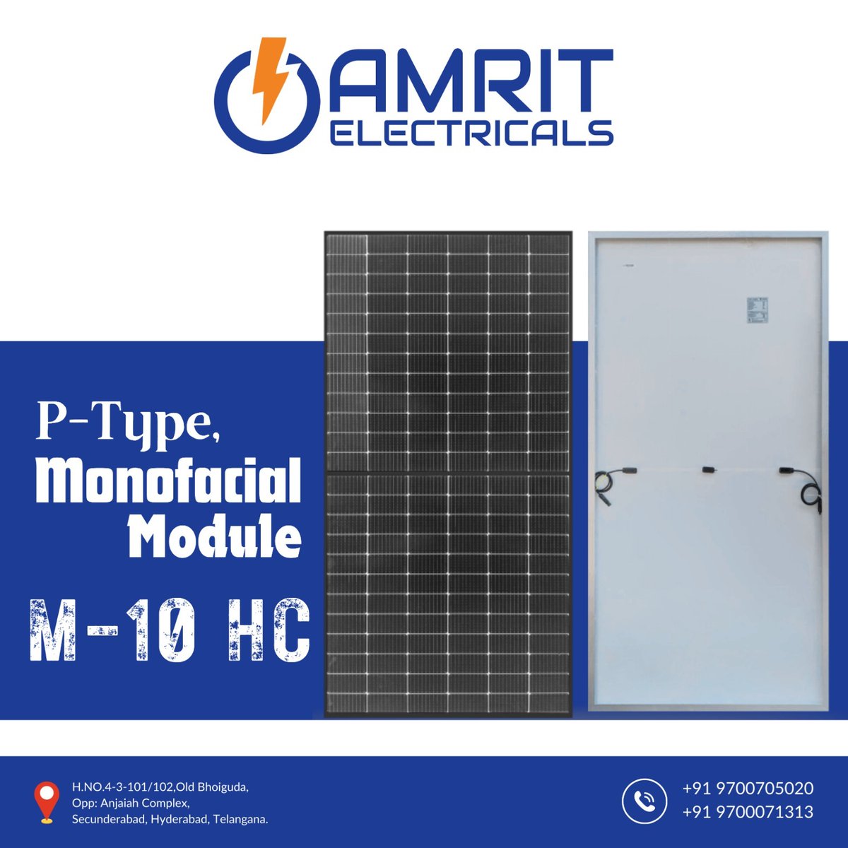 🌞 Elevate Your Solar Game with Amrit Electricals! ☀️

Introducing the P Type Monofacial Module M-10Hc – a powerhouse of solar innovation! 🌐⚡

#AmritElectricals #PowerfulConnections #ElectricalSolutions #SecureYourSpace #BePrepared #SafetyGear #MinimizeRisks #ChooseSafety